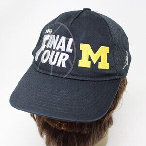 Jordan Michigan Wolverines Hat Adult Strapback Black 2018 Final Four Adjustable‎